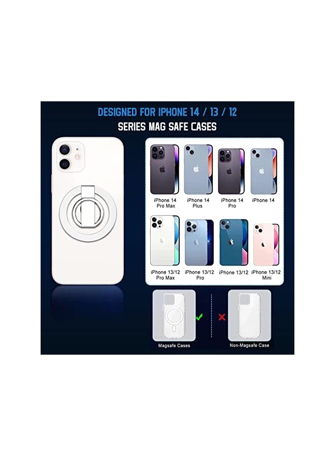 Green Tiger Magnetic Phone Ring Holder, Compatible for Magnetic Phone Ring Stand, Phone Grip Compatible for iPhone 14/13/12 Pro Max/Pro/Plus/Mini, Adjustable Kickstand - (White, Pattern 1) - Image 2