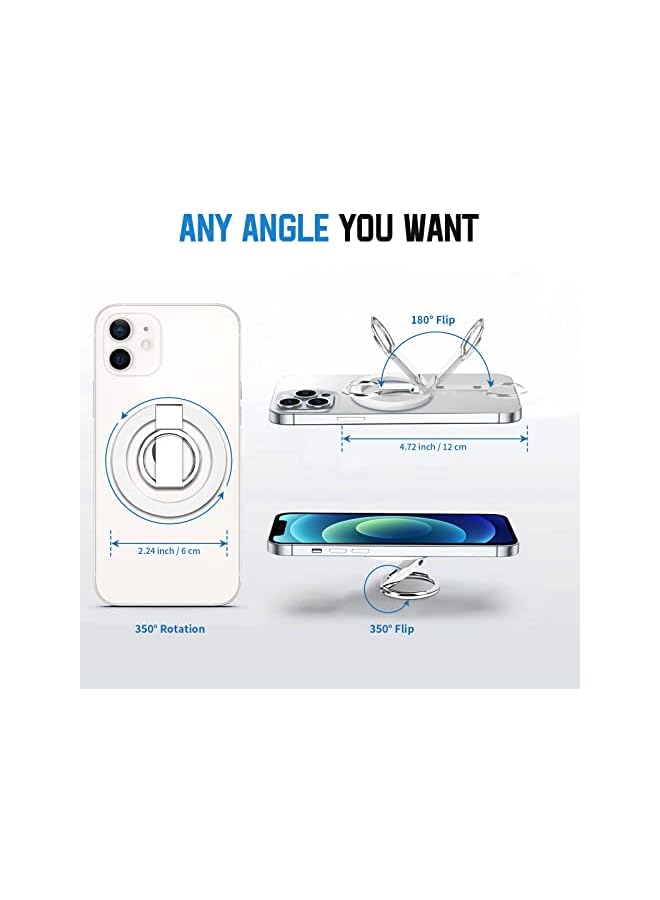 Green Tiger Magnetic Phone Ring Holder, Compatible for Magnetic Phone Ring Stand, Phone Grip Compatible for iPhone 14/13/12 Pro Max/Pro/Plus/Mini, Adjustable Kickstand - (White, Pattern 1) - Image 4