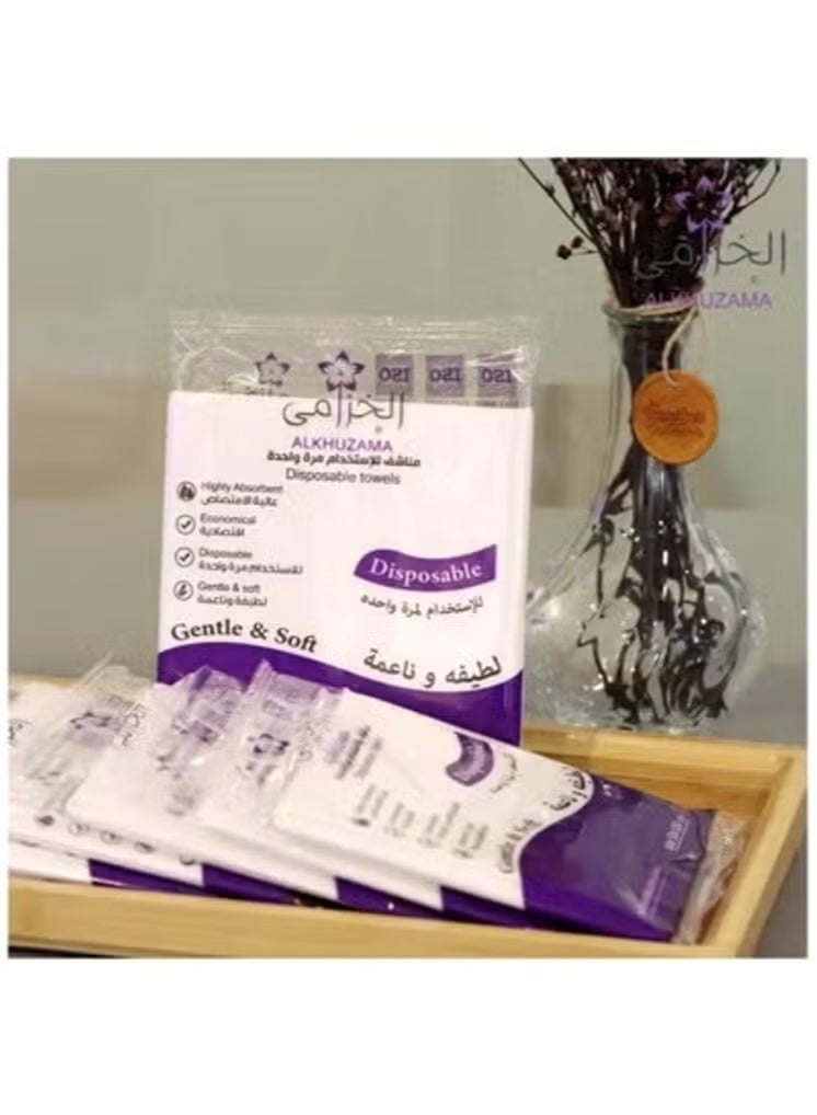 alkhuzama Pack Of 25 Disposable Hygenic Towels White 80 x 160centimeter - Image 2