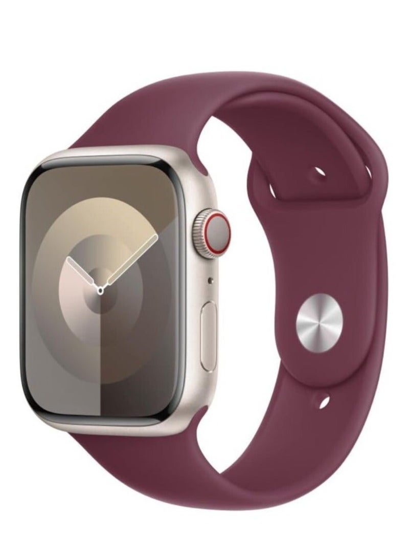 Watch Silicone Watch Band Compatible with Apple Watch 38mm 40mm 41mm (42mm Series 11/10) – Soft Sport Replacement Strap for Apple Watch Series SE, Series 11/10/9/8/7/6/5/4 – Mulberry - Image 1