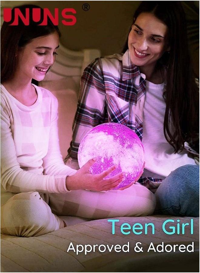 UNUNS 3D Printing Moon Lamp,5.9 Inch 16 Colors Mind-glowing Galaxy Lamp With Stand And Remote Control,Bedroom Night Light Home Decor For Kids Gift  - Image 4