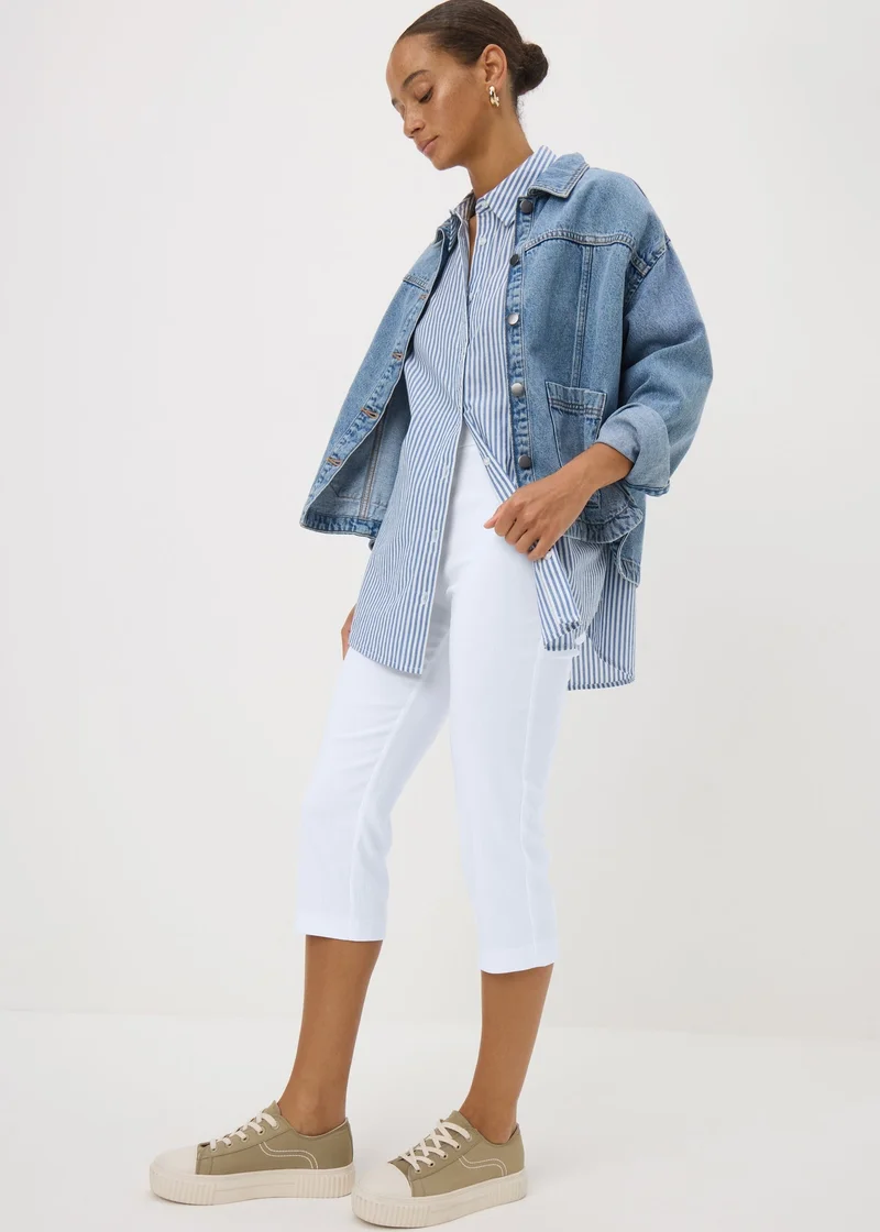 Matalan White Bengaline Cropped Leggings