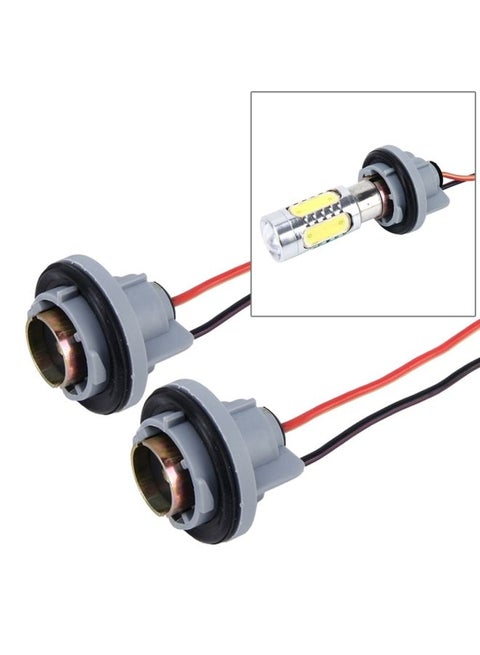 2 PCS 1156 Car Auto LED Bulb Socket Holder (No Including Light)