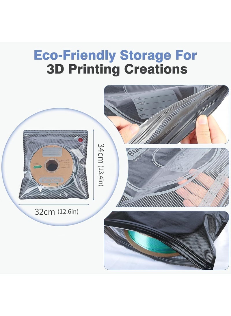 SYOSI Vacuum Bags for Filament, Light-Proof Sealed Storage Bags for 3D Printer Spools, Keep Filaments Dry and Dust-Free,Compatible with 1kg Rolls,10 Pack, 32×34cm - Image 3
