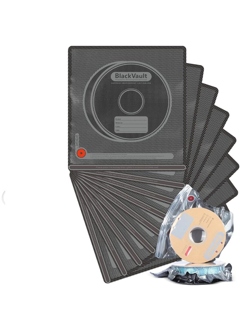 SYOSI Vacuum Bags for Filament, Light-Proof Sealed Storage Bags for 3D Printer Spools, Keep Filaments Dry and Dust-Free,Compatible with 1kg Rolls,10 Pack, 32×34cm - Image 1