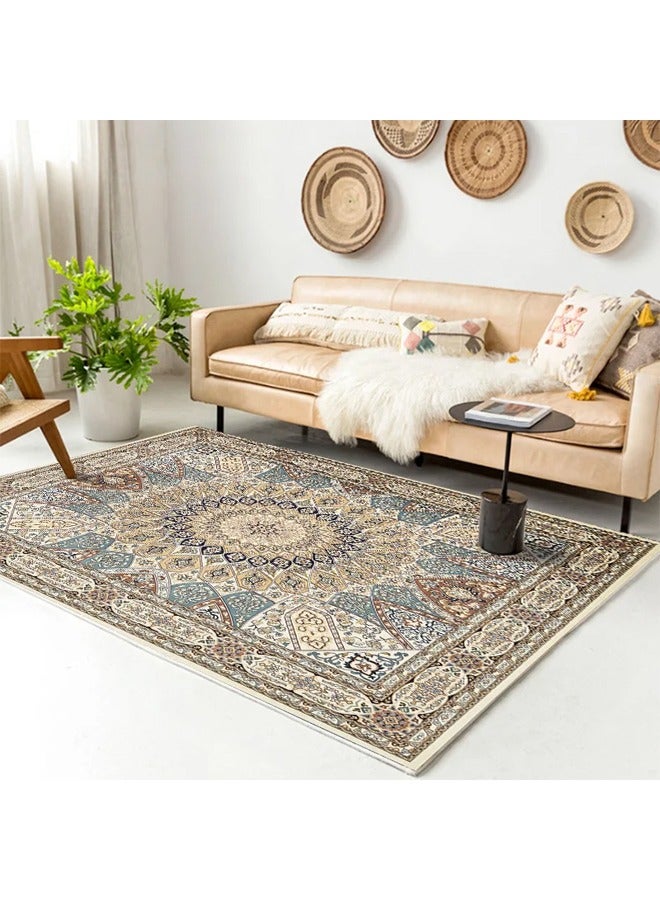 KLNAMAEAAN American Style Anti Slip Rugs Soft Modern Carpets 140X200 CM (Drop Plastic Crystal Velvet)  - Image 4