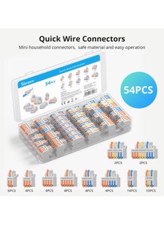 SONOFF 54 PCS Quick Wire Connectors Wire Crimp Cable Terminals Kit Joins  - Image 2