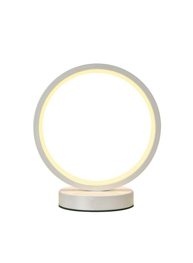 Decorative Table Lamp Metal Base Glass Shade Traditional Design Perfect For Living Room Bedroom Study Office-Specifications:[USB Plug-in Non-rechargeable] White Light Fixed Brightness-Dimensions:18cm White [Round Bottom]] - Image 5