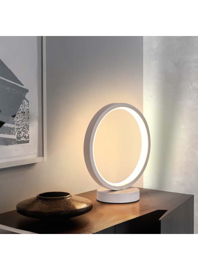 Decorative Table Lamp Metal Base Glass Shade Traditional Design Perfect For Living Room Bedroom Study Office-Specifications:[USB Plug-in Non-rechargeable] White Light Fixed Brightness-Dimensions:18cm White [Round Bottom]] - Image 4