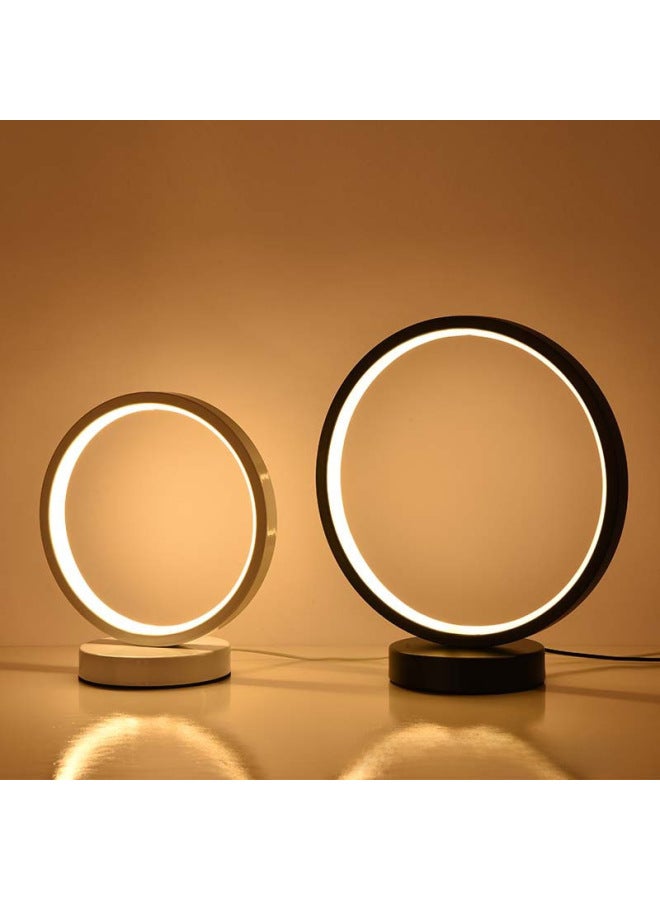 Decorative Table Lamp Metal Base Glass Shade Traditional Design Perfect For Living Room Bedroom Study Office-Specifications:[USB Plug-in Non-rechargeable] White Light Fixed Brightness-Dimensions:18cm White [Round Bottom]] - Image 3