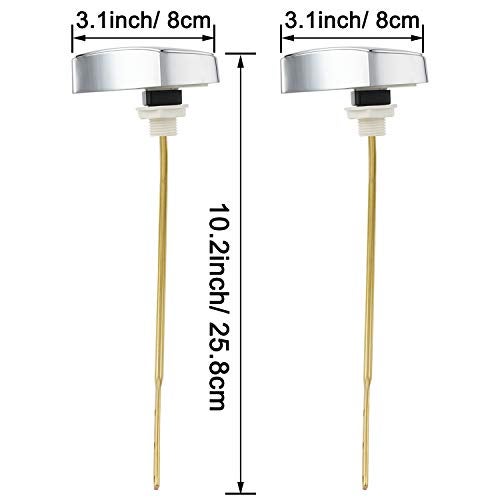 iFealClear 2 Pack Compatible with TOTO THU004-CP Trip Lever for St701C St854884 Metal Toilet Tank Flush Lever Replacement, Solid Brass Side Mount Toilet Handle Replacement, Chrome - Image 2