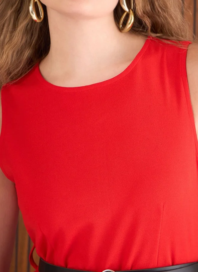 ساسافراس Red Basic Jumpsuit for Women