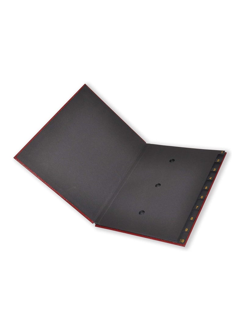 FIS Signature Book 10-Divisions Bonded Leather, Maroon - FSCL1-10BNMR - Image 2