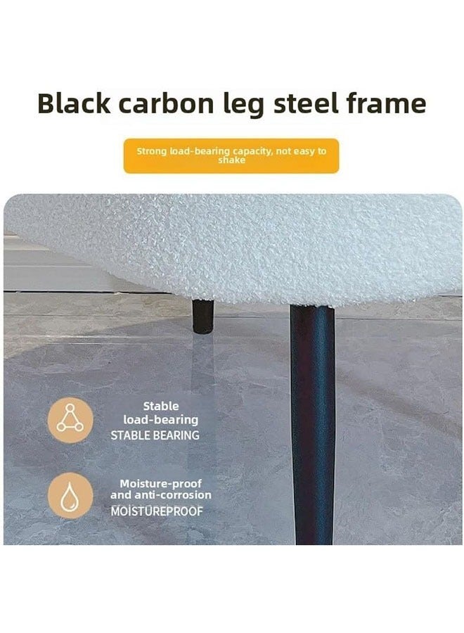 VINNYSEN Lamb's Wool Lazy Person Sofa Chair Home Dining Chair Balcony Backrest Chair Sub Dresser Makeup Bench - Image 5