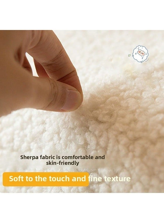 VINNYSEN Lamb's Wool Lazy Person Sofa Chair Home Dining Chair Balcony Backrest Chair Sub Dresser Makeup Bench - Image 3