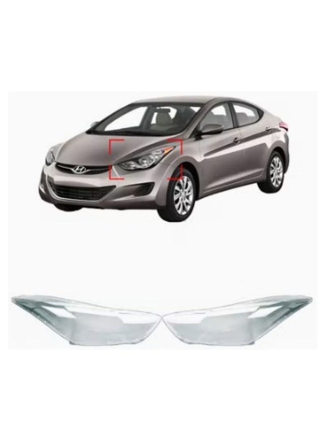 Right Headlight Lens Cover for Hyundai Elantra 2012–2015 Compatible Replacement with High Clarity and Durable Construction - Image 1