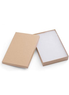 MESHA 8X5.5X1.25 20Pc Kraft Jewelry Gift Boxes Jewelry Boxes Bulk For Wearable Nails Enhancement Accessories Bulk Jewelry Box For Small Business & Boutique Brown  - Image 1