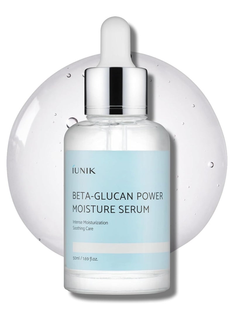 IUNIK Beta-Glucan Power Deep Moisture Vegan Serum Intense Hydration Mushroom Yeast Extracts Naturally-derived - Dry Mature Sagging Sensitive Skin Cell Regenerating Lifting Korean Skincare - Image 1