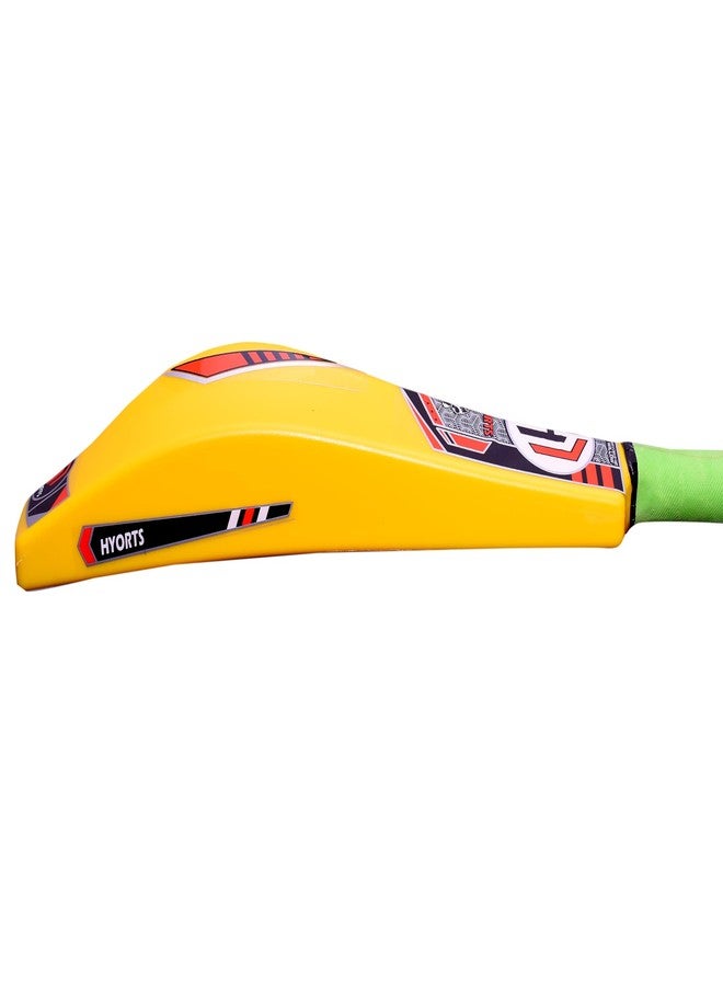 HYORTS Full Size Durable Plastic Cricket Bat for Kids & Adult for Beach & Backyard- Yellow Color - Image 1