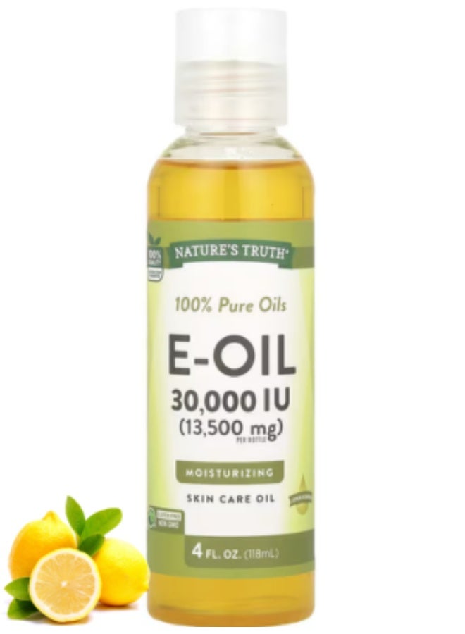 Nature's Truth, E-Oil, Lemon, 30,000 IU (13,500 mg), 4 fl oz (118 ml)