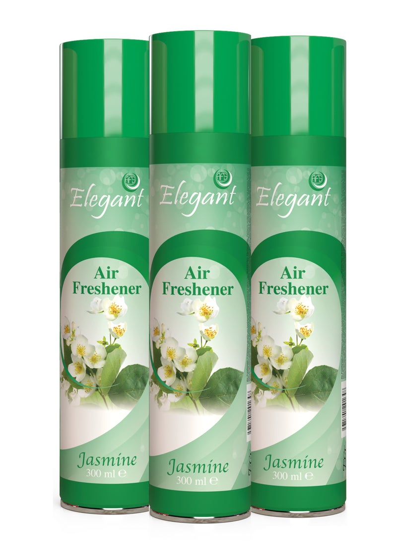 Elegant Jasmine Air Freshener Spray 300ML Pack of 3  - Image 1