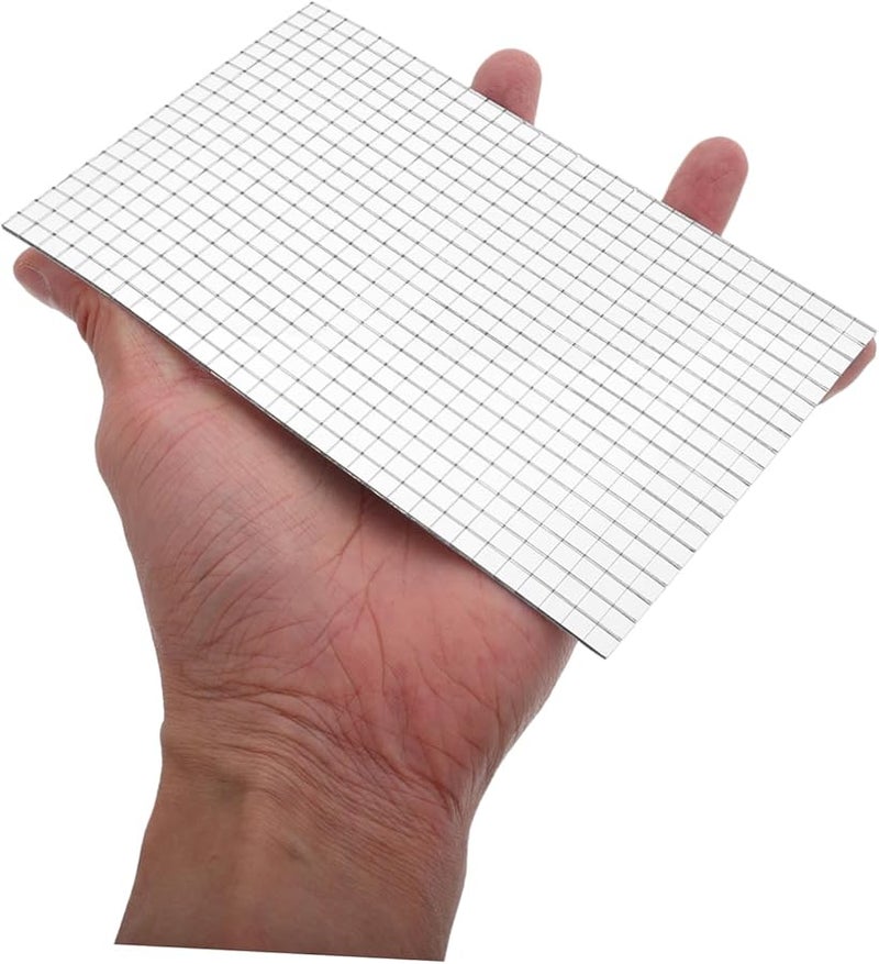 6Pcs Self Adhesive Mirror Tiles Square Glass Stickers For Wall Decor DIY Crafts - Image 4