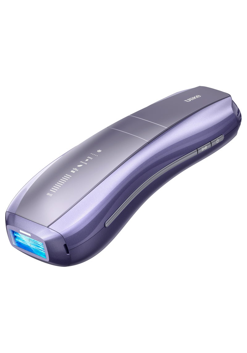 Ulike Air 10 IPL Laser Hair Removal for Women & Men, 65°F Ice-Cooling, Dual Lights, Skin Sensor & SHR Mode for Nearly Painless, Long-Lasting Hair Removal, Includes Leather Case, Purple - Image 1