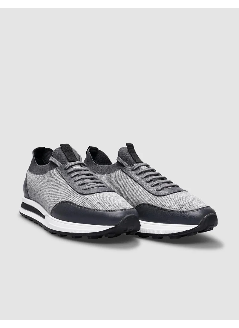 كاباني Knitwear Gray Lace-up Men's Sports Shoes