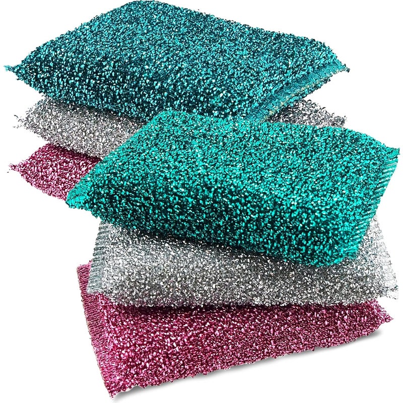 The Crown Choice Dish Sponges for Washing Dishes 6Pcs NonScratch Scrub Sponge for Kitchen Outdoors Tiles Cleaning Dish Washing Best Kitchen Dish Scrub and Steel Wool Alternative Kore - Image 1