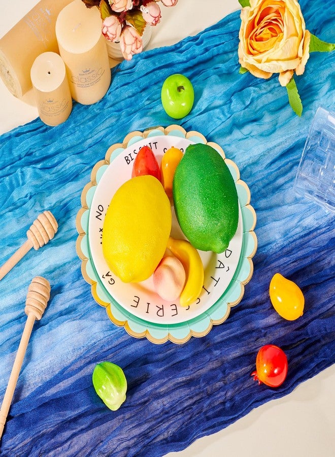 Craftdady مفرش طاولة من قماش الجبن من كرافتدادي، عبوة واحدة، 29.92 × 68.9 بوصة، مفرش طاولة أزرق متدرج بنمط بوهيمي ريفي، قماش بوليستر ناعم، قماش شفاف مناسب لحفلات الزفاف والملابس والديكور المنزلي - Image 4