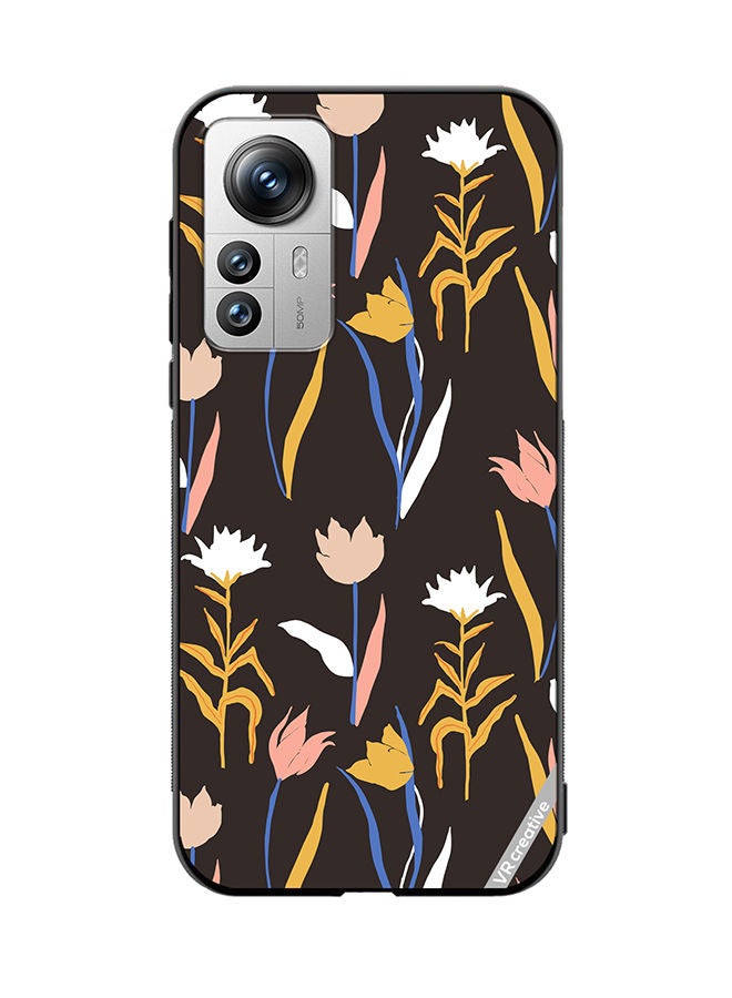 VR CREATIVE Protective Case Cover For Xiaomi 12 Pro Abstract Simple Shape Flowers And Plants Seamless Pattern Design Multicolour - Image 1