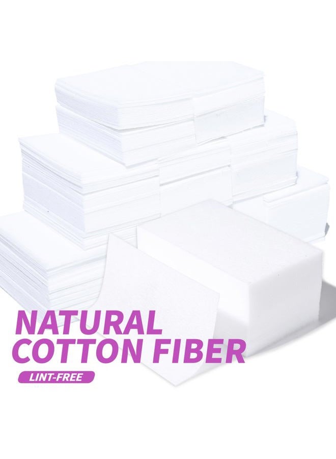 FANDAMEI Nail Polish Gel Remover Tools Kit, 10 Pcs Purple Nail Clips, 100ml Nail Polish Remover Bottle, 500 Pcs Remover Cotton Pad, Nail Brush, Cuticle Pusher, Cuticle Peeler, Nail File, Buffer Block - Image 2