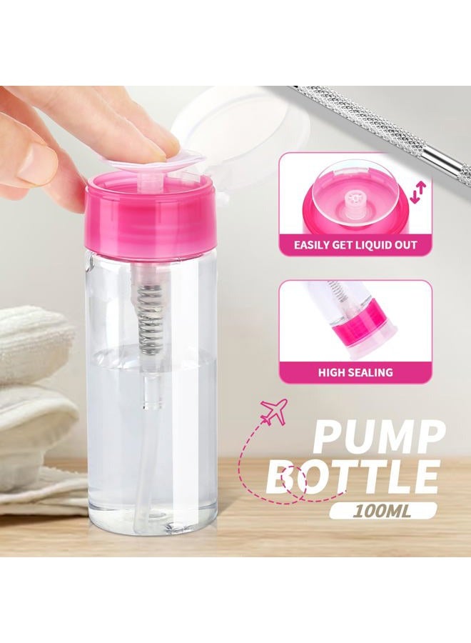 FANDAMEI Nail Polish Gel Remover Tools Kit, 10 Pcs Purple Nail Clips, 100ml Nail Polish Remover Bottle, 500 Pcs Remover Cotton Pad, Nail Brush, Cuticle Pusher, Cuticle Peeler, Nail File, Buffer Block - Image 3