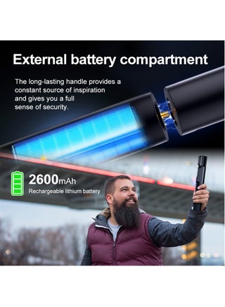 6K Action Camera, WIFI Dual Lens Pocket Camera, 350° Rotating Lens, 50MP Vlogging Camera, 2600mAh+2600mAh Battery, 6-Axis Stabilizer, Touch Screen, Support Time-Lapse Recording/Slow Motion/Pre-Recording - view 4