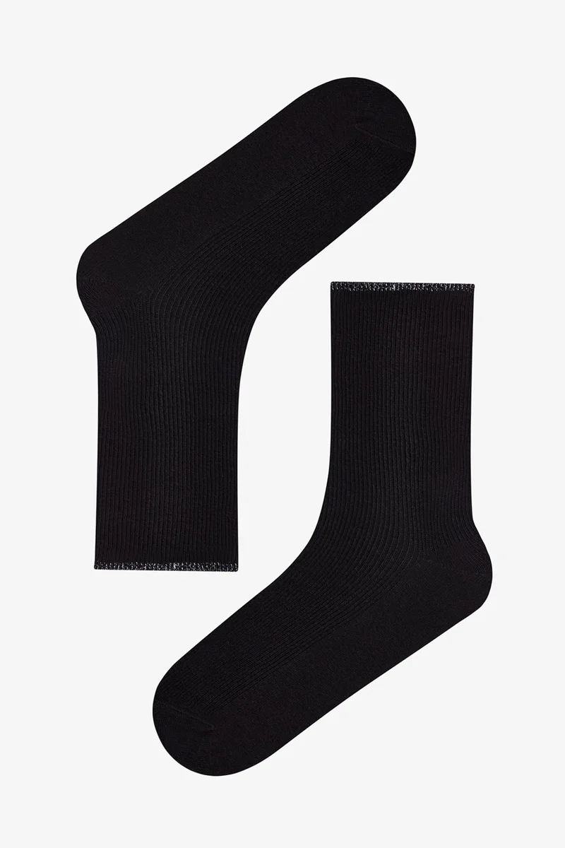 بنتي PENTI Shiny Zebra Cotton Metallic 2-Pack Crew Socks