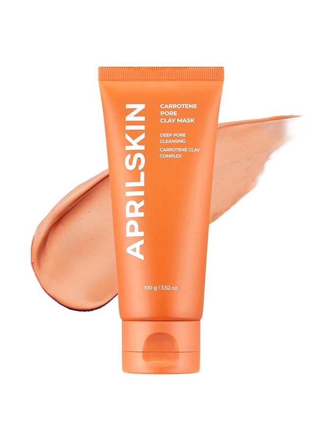 APRILSKIN Carrotene Pore Clay Mask,IPMP 3Min Quick Dry Pore Caring Clay Mask Kaolin Zinc PCA Reduces Pores Sebum Cooling Effect Vegan Gentle Exfoliation - Image 1