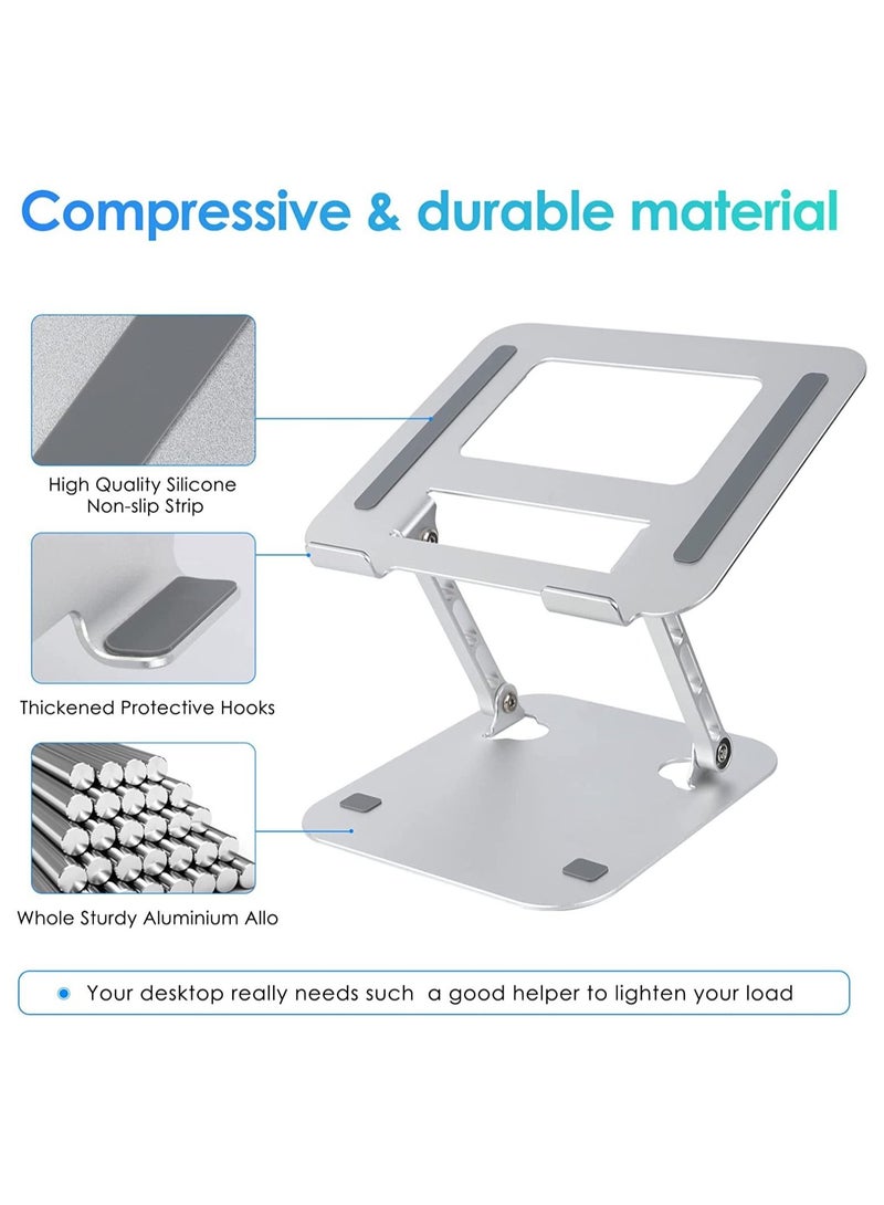 Generic Laptop Stands,Multi-Angle Adjustable Laptop Holder Stand for Desk,Aluminum Ergonomic with Heat-Vent Portable Laptop Riser Holder Stand Compatible with MacBook Dell, HP, Lenovo More 10” to 17” Laptops  - Image 5