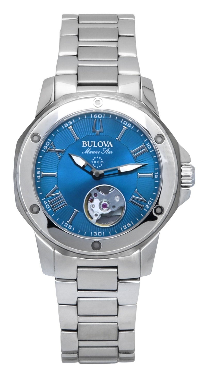 Bulova Marine Star Blue Dial Casual Automatic 100M Women's Watch 98L317 - Image 1