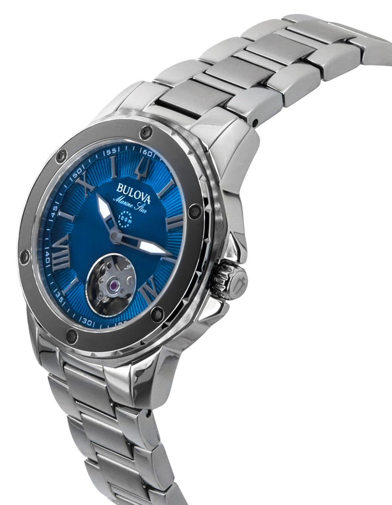 Bulova Marine Star Blue Dial Casual Automatic 100M Women's Watch 98L317 - Image 3