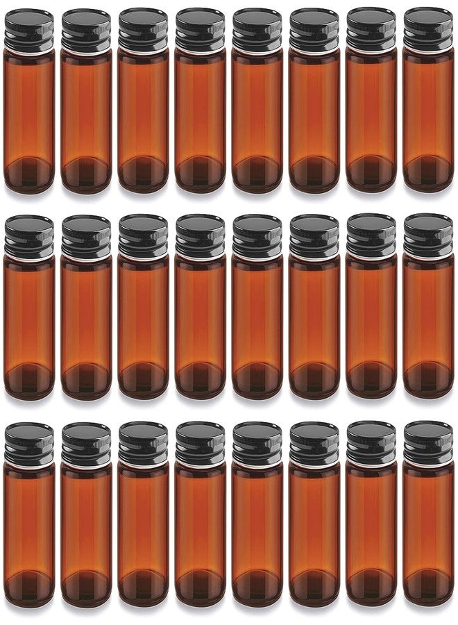 North Mountain Supply 4 Ounce Amber Glass Straight Sided Mason Canning Jars - with 58mm Black Metal Lids - Case of 24