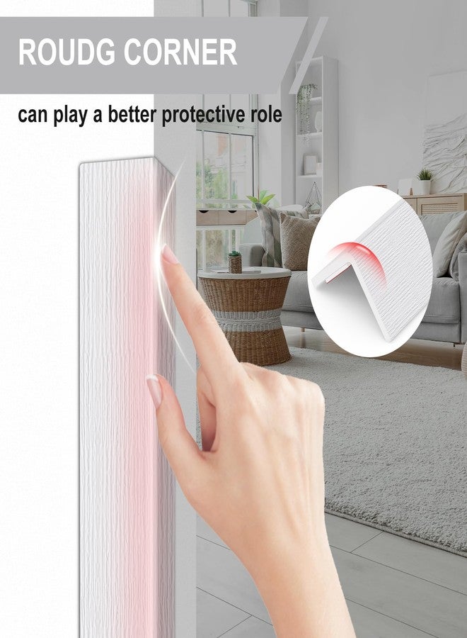 AGHITG Corner Guards - 4PCS White Wall Corner Guard with Back Glue for Baby Safety, Stair Corners, Edge Protection (36 in L x 1-5/8 in W) - Image 2