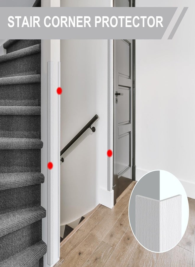 AGHITG Corner Guards - 4PCS White Wall Corner Guard with Back Glue for Baby Safety, Stair Corners, Edge Protection (36 in L x 1-5/8 in W) - Image 4