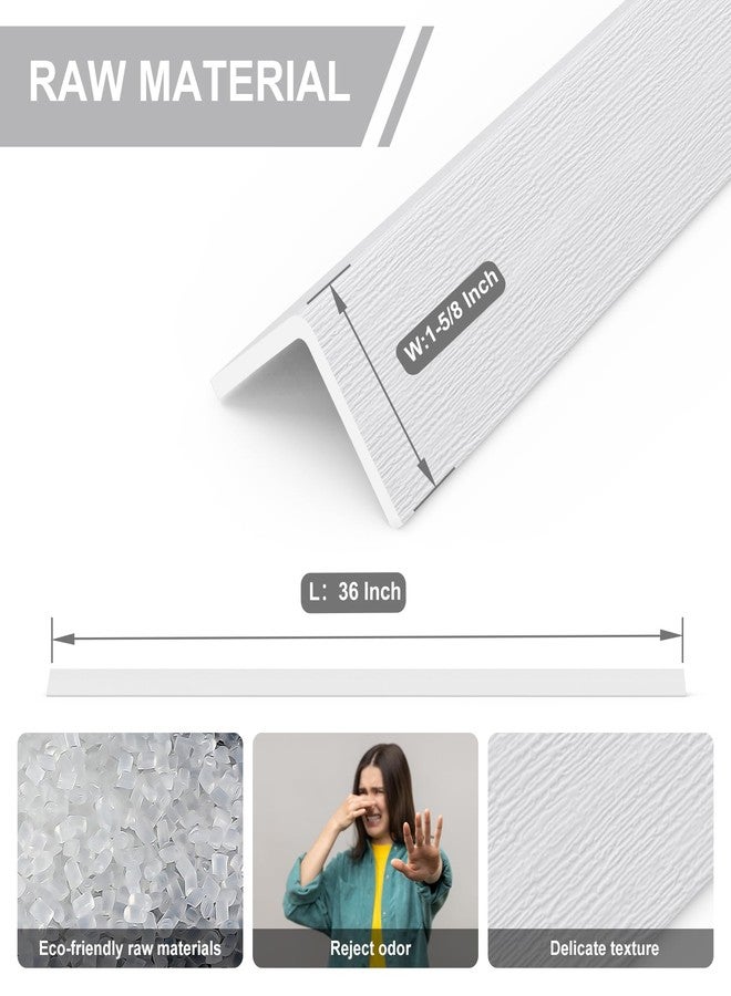 AGHITG Corner Guards - 4PCS White Wall Corner Guard with Back Glue for Baby Safety, Stair Corners, Edge Protection (36 in L x 1-5/8 in W) - Image 3