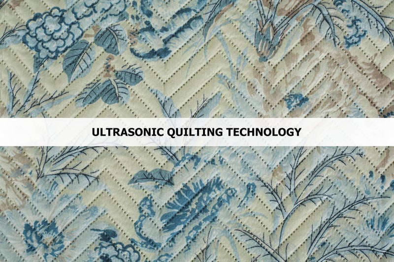 BSB مجموعة لحاف BSB HOME المطرز لجميع الأجواء 3 قطع مع أغطية الوسائد - غطاء سرير خفيف الوزن / لحاف / كويتر - مزدوج، 150 جرام لكل متر مربع | متعدد الألوان - Image 5