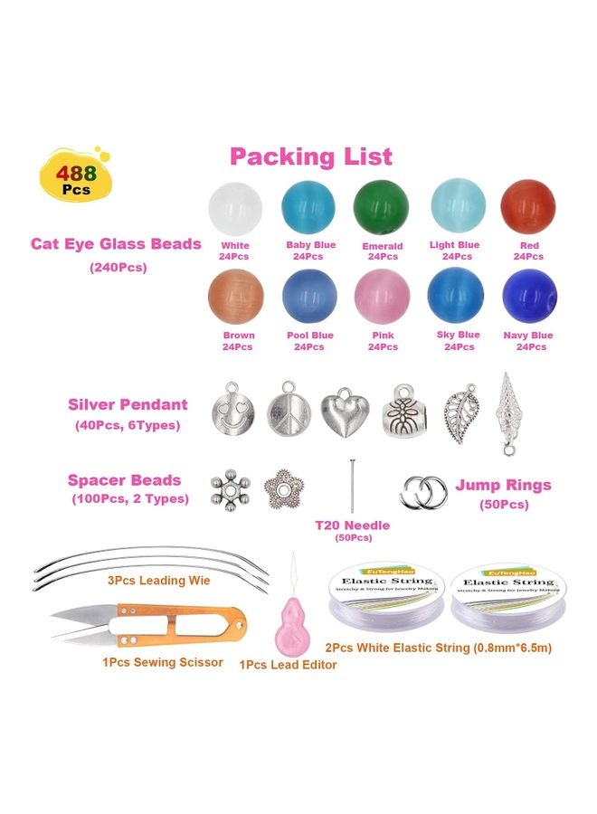 NIBEMINENT 488-Piece Beads Set With Pendant Accessories - Image 4