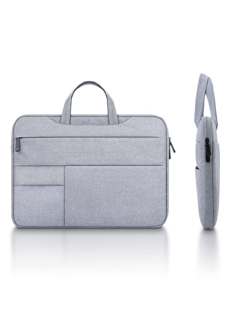 SYOSI Laptop Case Sleeve 15.6 inch Compatible with 15.6" Notebook Computer Chromebook, Protective Waterproof Polyester Padded Carrying Bag Cover with Hidden Handle Multiple Pocket, Gray - Image 1