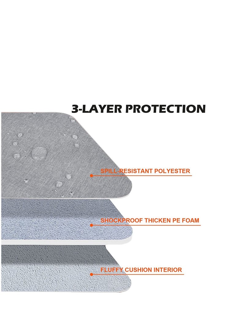 SYOSI Laptop Case Sleeve 15.6 inch Compatible with 15.6" Notebook Computer Chromebook, Protective Waterproof Polyester Padded Carrying Bag Cover with Hidden Handle Multiple Pocket, Gray - Image 4