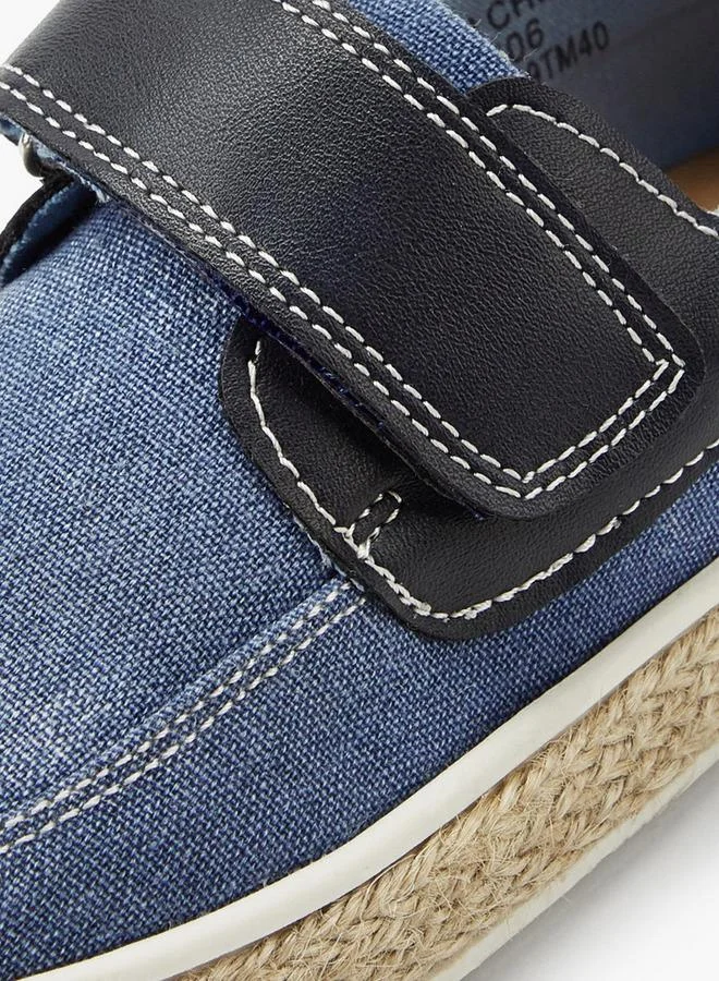 Peppermint BLUE Boys Hook & Loop Espadrille Loafers for Men | Best Price UAE
