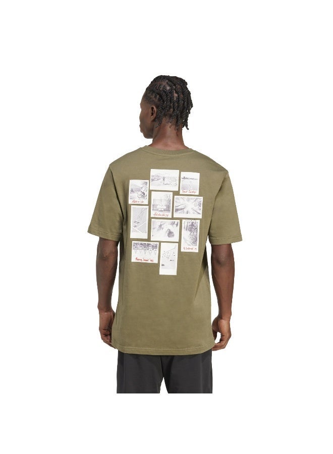 اديداس تيشيرت   أخضر برسومات بأكمام قصيرة للرجال - Image 3