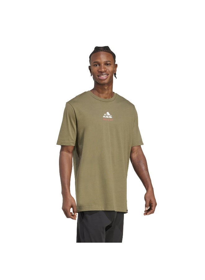 اديداس تيشيرت   أخضر برسومات بأكمام قصيرة للرجال - Image 4